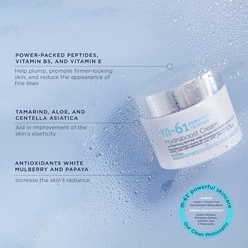 m-61 Hydraboost Cream | Ultra-Nourishing, Moisturizing Face Cream To Plump, Hydrate, And Repair. With Vitamin B5, Vitamin E, Hyaluronic Acid, and Peptides. For All Skin Types - 1.7 Fl Oz