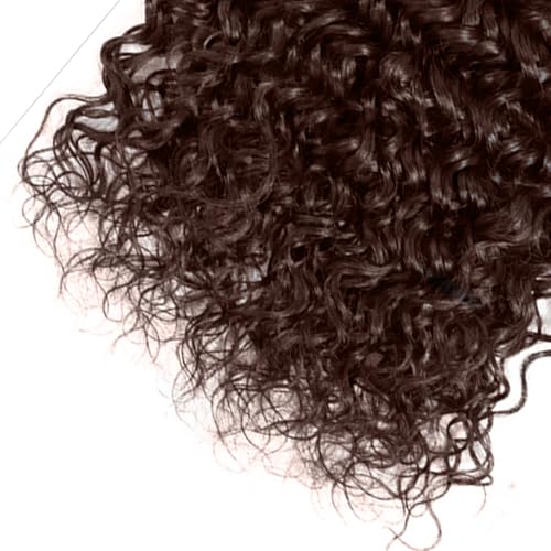 Brown Bundles Human Hair Color 4 Water Wave Bundles 24 26 28 Inch Niegmeag Double Weft Dark Brown Wet and Wavy Bundle Hair Weave Brazilian Virgin Remy Hair Extensions