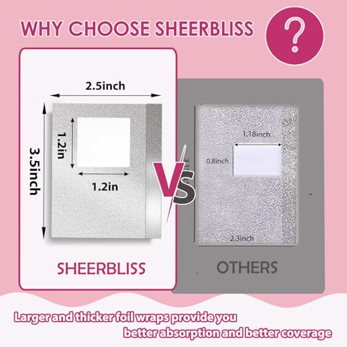 Foil Nail Wraps SHEERBLISS Nail Foils Soak Off 100PCS Nail Foil Wraps For Soak Off Gel Polish Remover,with 1pcs Cuticle Pusher for Removing Nail Polish at Home