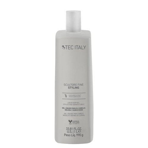Tec Italy Scultore Fine Styling Liquid Hair Gel 1L – Curl Definition, Body & Shine, Lightweight Non-Sticky Gel for Curly Hair