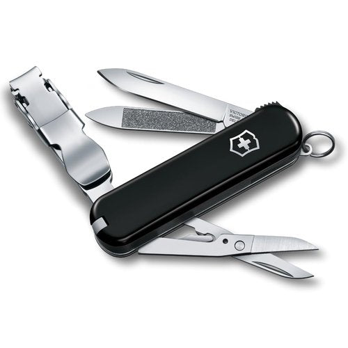 Victorinox Nail Clip 580, 8 Functions, Swiss Made Multi-Tool with Nail File, Nail Cleaner and Small Blade - Black