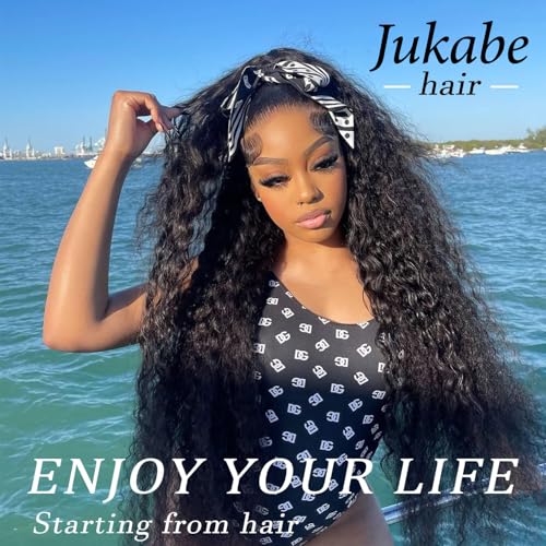 13x6 Lace Front Wigs Human Hair Pre Plucked HD Transparent Deep Wave Lace Frontal Wigs Human Hair for Women Glueless Wigs Human Hair 24 Inch