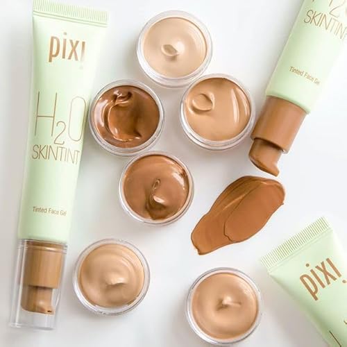 Pixi H2O SkinTint | Tinted Gel Moisturizer | Lightweight, Hydrating & Water-Resistant | Evens Tone & Reduces Redness | Vanilla | 1.2 fl oz/35 ml