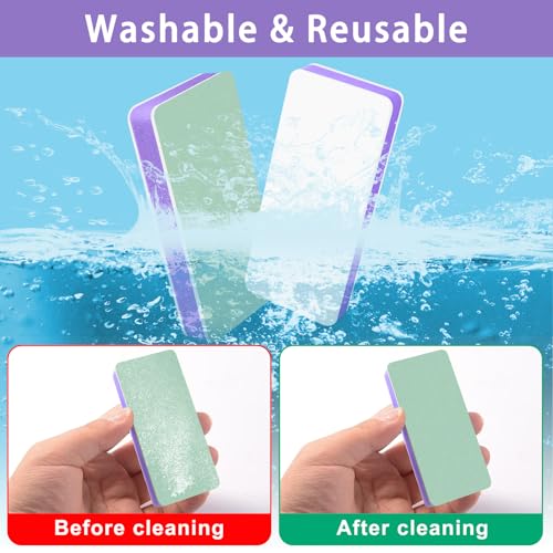 CGBE Nail Buffer and Shine Kit, 20pcs Nail Shine Buffer Blocks for Natural Acrylic Nails Polisher Fingernail Buffer Buffing File 1000/4000 Grit - Purple