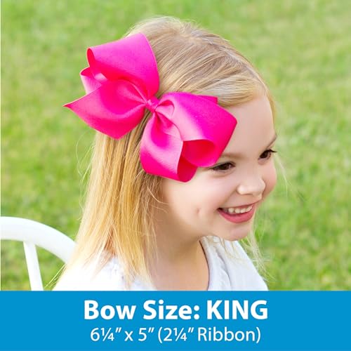 Wee Ones Girls' Sheer Iridescent and Grosgrain Overlay Hair Bow on a WeeStay Hair Clip, King, White