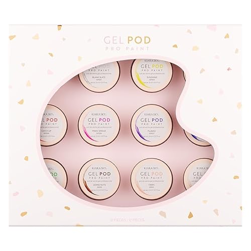 KIARA SKY Gel Paint Pod 12 piece Collection for Nail Art