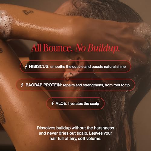 Pure Pain Daily Hybrid Shampoo - Sulfate-Free Deep Cleanse & Nourish - Aloe & Hibiscus Scalp Soother - Baobab Protein Strength - All Hair Types