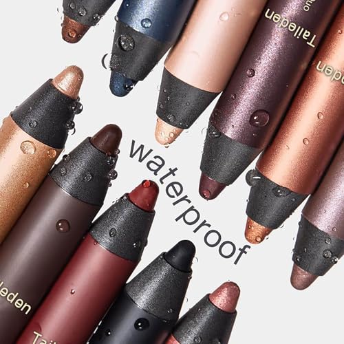 Shadow Liner 2-in-1 Eyeliner & Eyeshadow, Waterproof, Smudge-Proof Duo Eye shadow Stick with Smudge Brush, Duo Eyeshadow Stick for Effortless Smoky or Natural Eye Makeup (SMOKESHOW+GAZE)