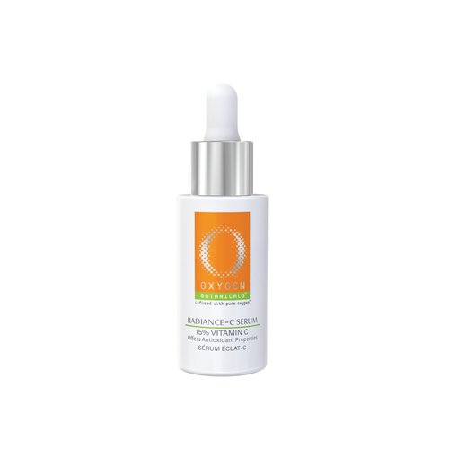 Oxygen Botanicals Radiance C Serum 15%, antioxidant formula to rejuvenate and protect the skin, minimizes dark spots, pigmentation and blemishes, alcohol-free-30ml