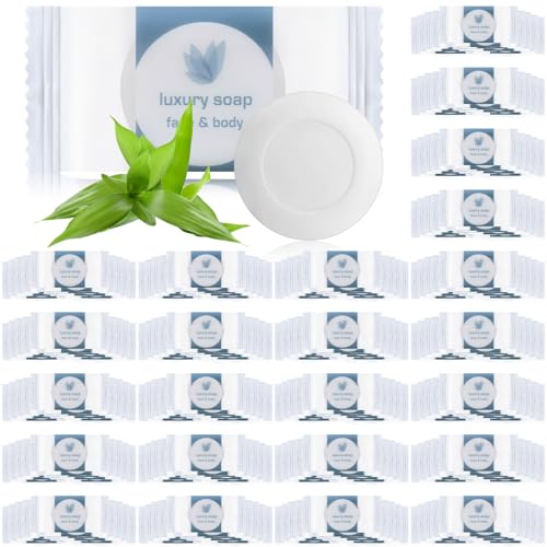 Kacctyen 1000 Pcs 0.35oz Mini Bar Soap Bulk Individually Wrapped Bulk Hand Hotel Soap Bars Travel Size Toiletries for Guest Hotel Bathroom Vacation Rentals