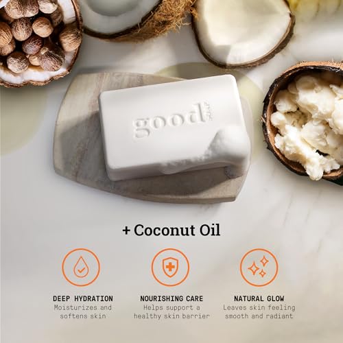 Alaffia Good Soap Lavender 2-Pack (8 Bars) ? Long-Lasting, Triple-Milled with Fair Trade Shea Butter