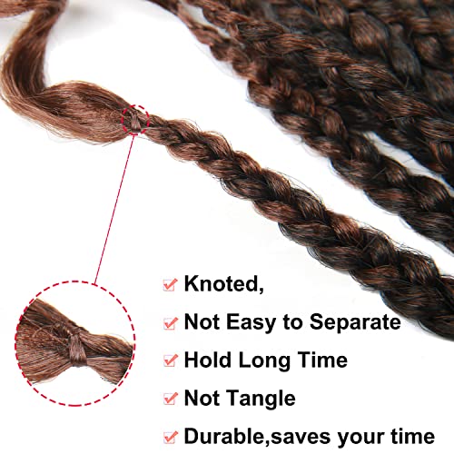 32 Inch Black Crochet Braids French Curl Crochet Braids For Women Long Black Crochet Braid Hair With Curly Ends 6Packs Box Braids Crochet Hair(32inch, 1B/30#)