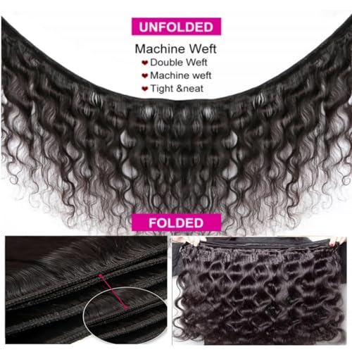 Body Wave Bundles Human Hair Long Brazilian Virgin Body Wave Natural Black Color Can Be Dyed and Styled 3 Weave Bundles Total 300g 20 22 24 Inch