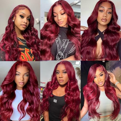 Burgundy Bundles Human Hair 99J Straight 3 Bundles 300g 22 24 26 inch Brazilian Unprocessed Virgin Remy Hair Extensions Wine Red Color