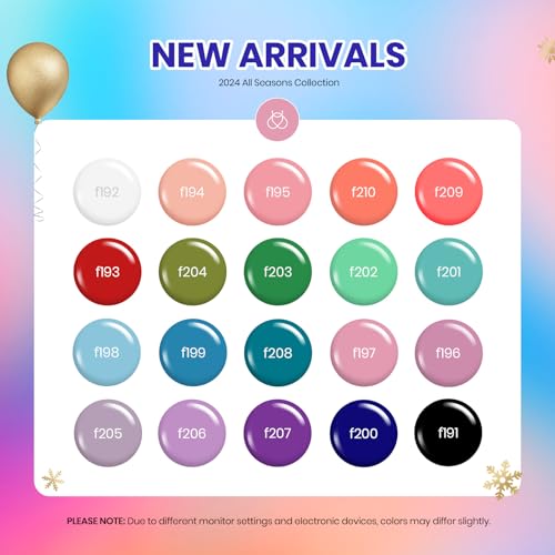 Beetles Gel Nail Polish Set, 23pcs Gel Polish Kit, 20 Colors Pink Green Blue Uv Gel Polish with Base Top Coat, All Season Manicure Tools for Beginners Nail Art Home Gift for Women