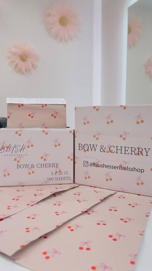 Bow&Cherry Design Hair Foils - Salon Foils for Coloring - Aluminum Foil Sheets for Hair - 5"x10.75" - 500 Sheets - Professional Hair Foils for Highlighting and Salon Use
