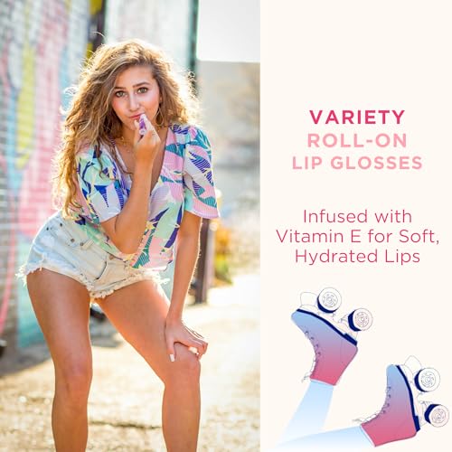 Honestly Margo Roller Girl Roll-On Lip Gloss Set (Strawberry Amber, Watermelon Alexis, Bubblegum Destiny - Pack of 3) ? Lip Gloss for Women with Hydrating Vitamin E & Moisturizing Shine, Non Stick