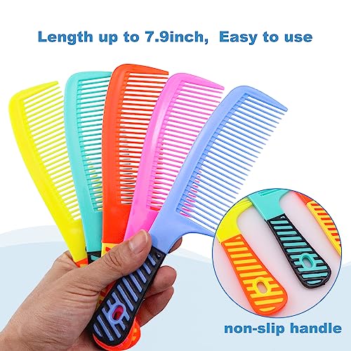 Disposable Combs in Bulk - Widen Individually Wrapped Sturdy Hair Combs for Women, Men & Homeless - 100 Pack (Colorful) for Hotel, Shelter, Nursing Home, Charity & Church
