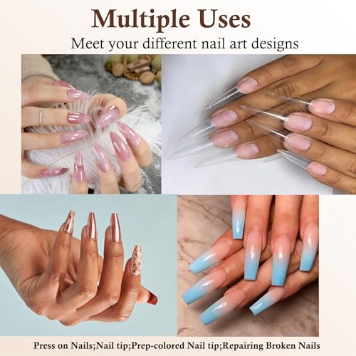 Nail Glue,Nail Glue for Acrylic Nail Tip 12 Bottles Professional False Nail Glue Extension Tips for Broken Adhesive Super for Press on Adhesive with Glass Files