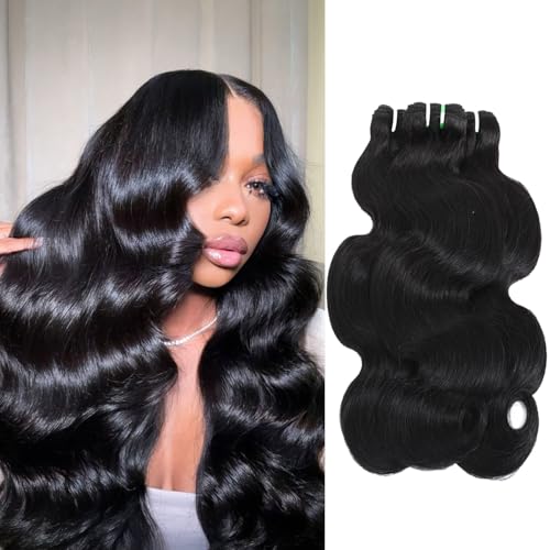 Raw Vietnamese Human Hair Bundles Body Wave Sew In Thick Bundles 100% Unprocessed Raw Vietnamese Virgin Human Hair Bundles Bodywave Quick Weave 3 Hair Bundles for Black Women 10 12 14 Inch