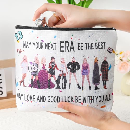 Singers Merch Makeup Bag, Music Loves Gifts Set Including 1 Makeup Bag, 1 Bracelets 1 Card 50Pcs Stickers, 8 Temporary Tattoos, Best Gifts for Girls Women and Music Fans