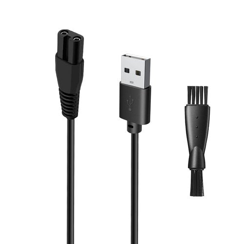 wotdmu 5V USB Charging Cable for Wyklaus Head Shavers 7D - Compatible and Reliable Power Solution, with 1 Cleaning Brush, 3.3ft Power Cord