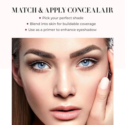 LUMINESS Under Eye Concealer for Dark Circles, ConcealAir (Neutral) - Weightless Coverage & Crease-Resistant Makeup Concealer to Even Out Skin Tones & Help Reduce Dark Spots & Blemishes - 0.25 fl oz