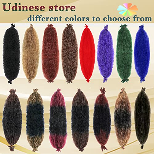 8 Packs Marley Twist Braiding Hair Pre-Stretched Springy Afro Twist Hair 24 Inch for Soft Locs Crochet Hair Synthetic Protective Spring Twist Hair Extensions For Black Women.(24inch, 1B/4/30)