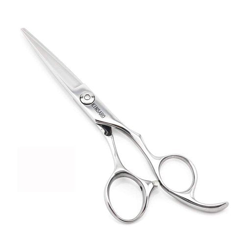 5.5" Barber Hair scissors Professional Hair Cutting Shears 440C Hair Cutting Scissors Shears Haircut Scissors Silvery Convex Blades KINSARO for Hairdresser Barber or Home Use