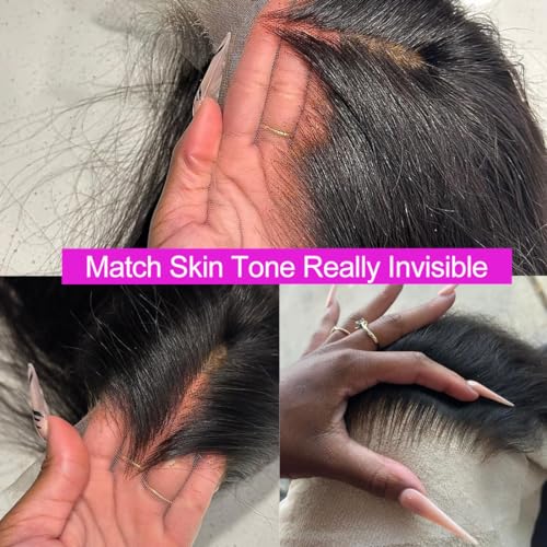 30 Inch Body Wave Glueless wigs human hair Pre Plucked 13x4 HD Lace Front Wigs Human Hair Body Wave Lace Frontal Wigs with Baby Hair Human hair Wigs for Women 180 Density Natural Black