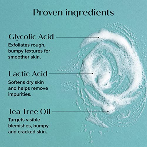 MEDIX Glycolic Acid Exfoliating Body Wash KP Bump Eraser Cleanser + 10% Glycolic Acid Serum 2PC Skin Care Set | AHA Exfoliant Body Wash + Serum Refine & Soften Dead Dry Skin, Bumps, & Wrinkles, 2PC