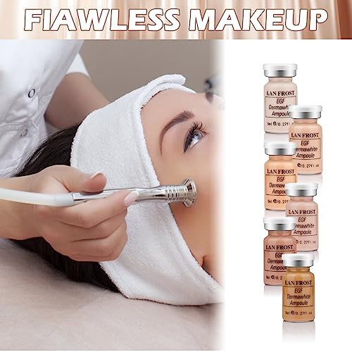 BB Facial Glow Serum Starter Kit Hyaluronic Acid Essence Foundation Skin Care Kit 0.27oz 12 Vials, Combined With Niacinamide and Peptides To Brighten Skin Tone Anti-Aging Foundation 6-Color Mix Pack