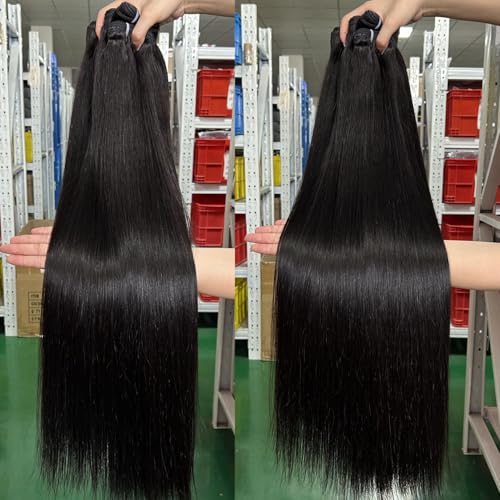 VIPbeauty Raw Straight Bundles Human Hair 100% Unprocessed 14A Raw Virgin Hair Straight 3 Bundles Human Hair Double Weft Natural Color 18 20 22Inch