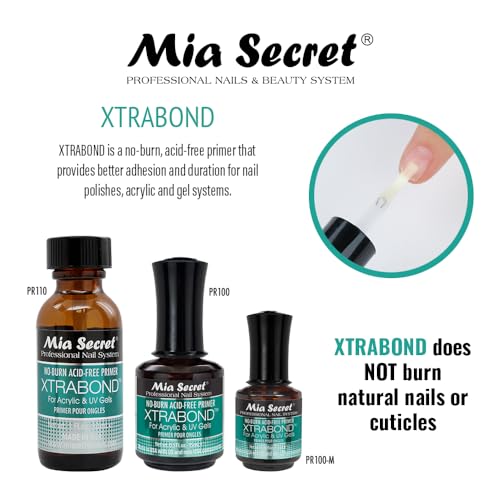 Mia Secret XTRABOND No-Burn Acid-free Primer 1/2 oz. for Acrylic and UV Gels