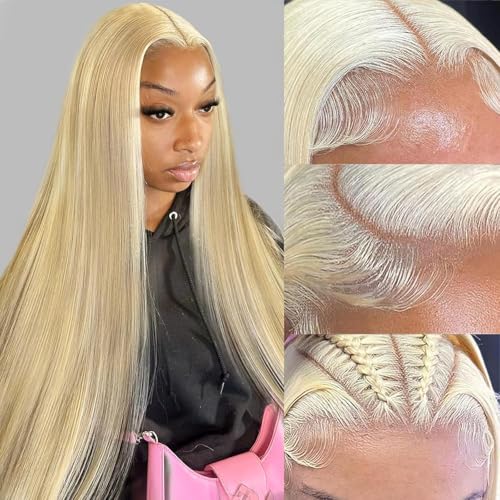 BZN 613 13x6 Lace Front Wig Human Hair 13x6 30 Inch 200 Density 613 Lace Frontal Wig Blonde Wig Human Hair Straight 613 HD Lace Frontal Wig Pre Plucked With Baby Hair