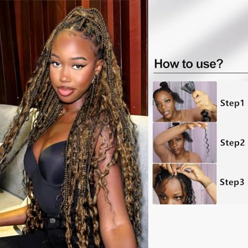4/27 Boho Human Braiding Hair Curly for Boho Braids Bohemian 100% Human Hair for Braiding Wet and Wave Deep Wave Bulk Human Hair for Boho Knotless Braids No Weft 3 Bundles 20 Inch