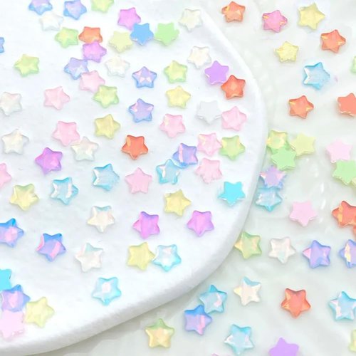50pcs Star Nail Charms and Gems Stars Nail Rhinestones Nail Gems Cute Star Charms for Nails Design Rhinestones for Nails Charms 3D Nail Art Charms Nail Crystals Nail Diamonds Nail Jewels for Nail Art