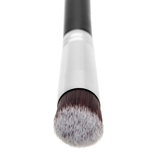 Mini Flat Top Under Eye Concealer Brush + Mini Tapered Kabuki Brush -Beauty Junkees Soft Synthetic Bristles for Applying, Blending, Buffing, Sculpting Powder, Liquid, Cream, Minerals, Cruelty Free