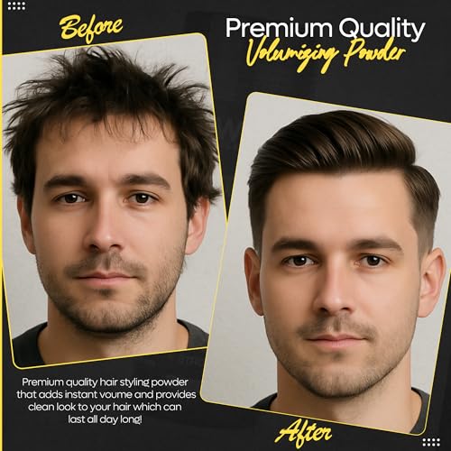 Hair Styling Powder for Men ? Natural Look Texture Hair Powder with Matte Finish ? Long-Lasting Hold, Adds Volume & Texture, Non-Sticky and Smells Great ? 30g