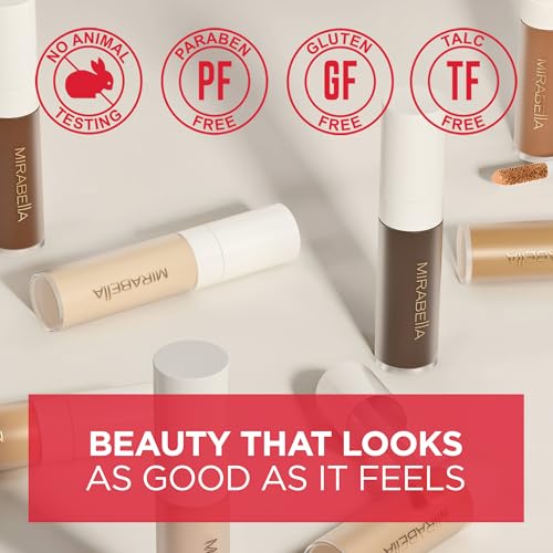 Mirabella Invincible For All Perfecting Under Eye Concealer Full Coverage - Hydrating Makeup Concealer for Dark Circles, Fine Lines & Wrinkles w/Hyaluronic Acid - Light L90