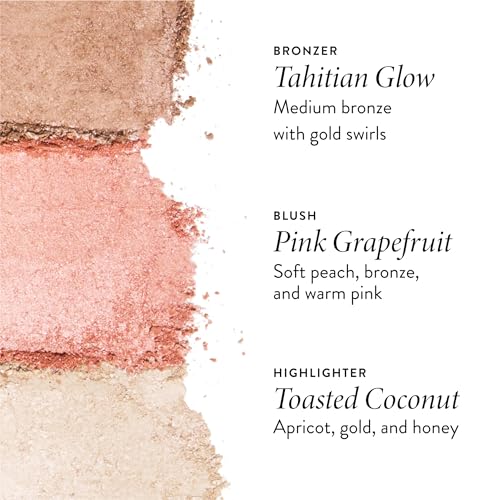 LAURA GELLER NEW YORK Geller's Greatest Lift-n-Glow Baked Trio Palette - Highlighter, Blush, Bronzer - All Skin Tones