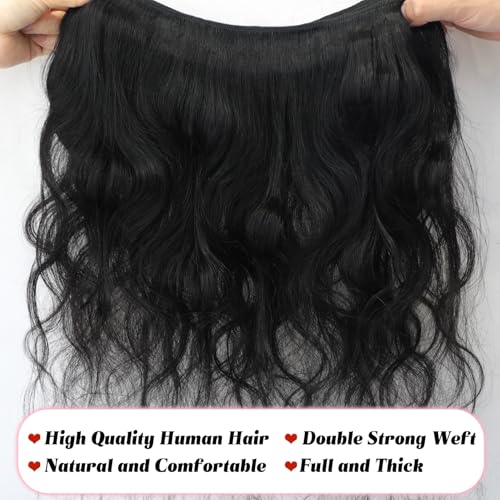 14 Inch Human Hair Bundles 12A 100% Unprocessed Brazilian Virgin 1 Bundle Weave Quick Body Wave Wavy Human Hair Bundles Natural Color