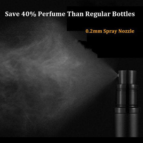 Topblux 3-Pack 10ml Refillable Travel Perfume Atomizer, Leakproof Bottom-Fill Spray Bottle, Compact Reusable Fragrance Dispenser for Women Men Gift (Black+Blue+Pink)