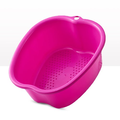 AMOBON Foot Soaking Bath Basin: Plastic Foot Spa Basin for Soaking Feet - Foot Soaking Tub with Massage Dots - Roomy Foot Soak Bucket for Water Spa and Foot Massage (Purple)