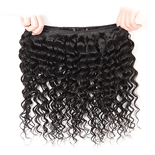 Natural Black Color Wet And Wavy Bundles Human Hair 28 28 28 Inch 8A Grade Peruvian Virgin Hair Same Length 3 Bundles Water Wave Human Hair Bundles Hair Extensions