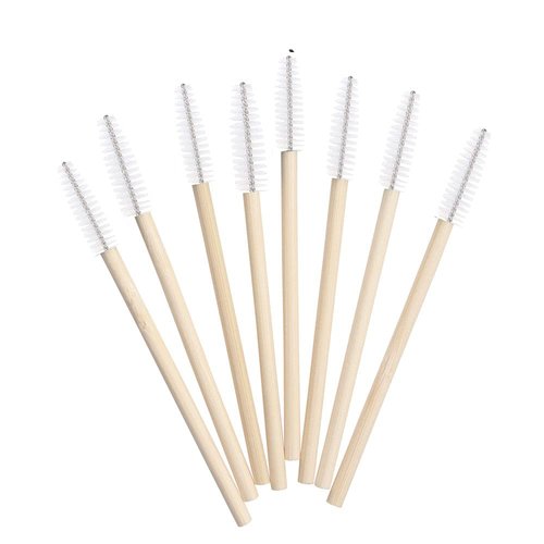 500PCS Disposable Eyelash Brushes - Upgraded Mascara Wands & Makeup Applicators Kit for Eyelash Extensions Makeup and Eyebrow Grooming(White)