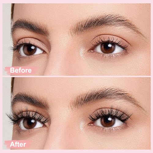 Cat Eye Lashes Wispy Fluffy, 8D Faux Mink 12-18MM (7 Pairs) - Dramatic Volume, Waterproof Lightweight, Daily & Party Wear, Reusable