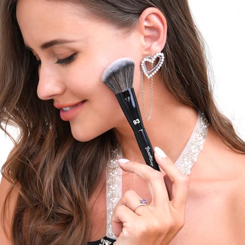 Bueart Design PRO Angled blush Makeup Brush 93 with Premium soft bristiles for Blush,Liquid,cream