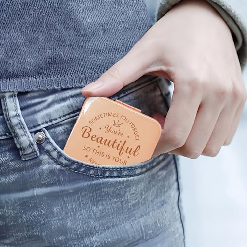 Personalized Gifts for Women Girls, Inspirational Compact Mirrors, Friendship Gifts, 2025 Graduation Gifts for Her, Unique Mothers Day Birthday Gifts for Mom Wife Sister Daughter Grandma Niece Friends