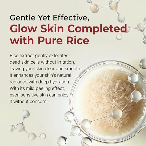 Dr.Melaxin Peel Shot Glow White Rice Peeling Ampoule, Soft Exfoliating Face and Body Scrub Dead Skin Cells Remover for All Skin Types korean skin care 80ml